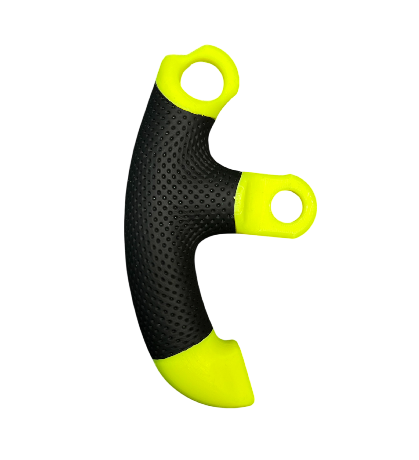 Moza Racing GS/FSR (Fluorescent Yellow Chunky 3D Printed grips, covered in Real Napa Leather Black Material
